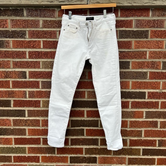 Banana Republic White High Rise Sculpt Skinny Denim Jeans